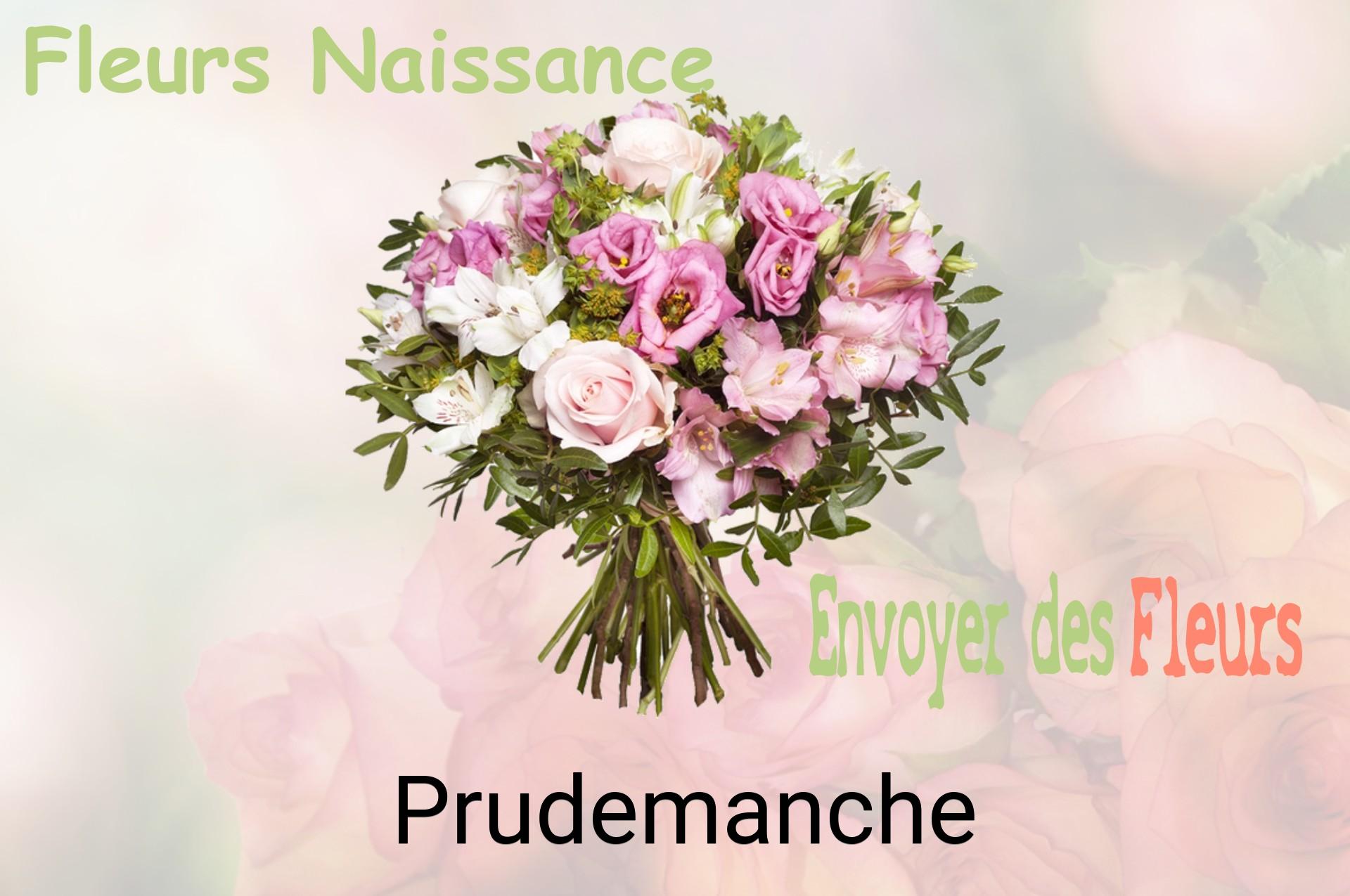Bouquet de fleurs de naissance livré à Prudemanche